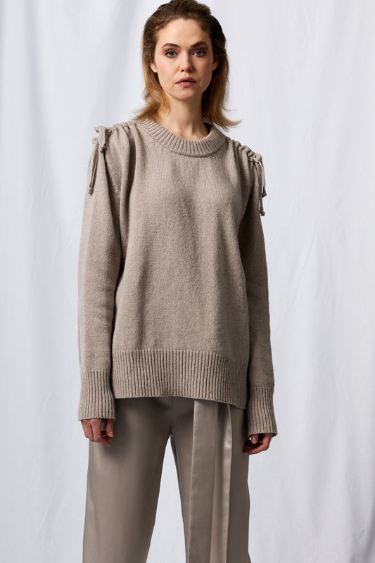 knit sweater on white background