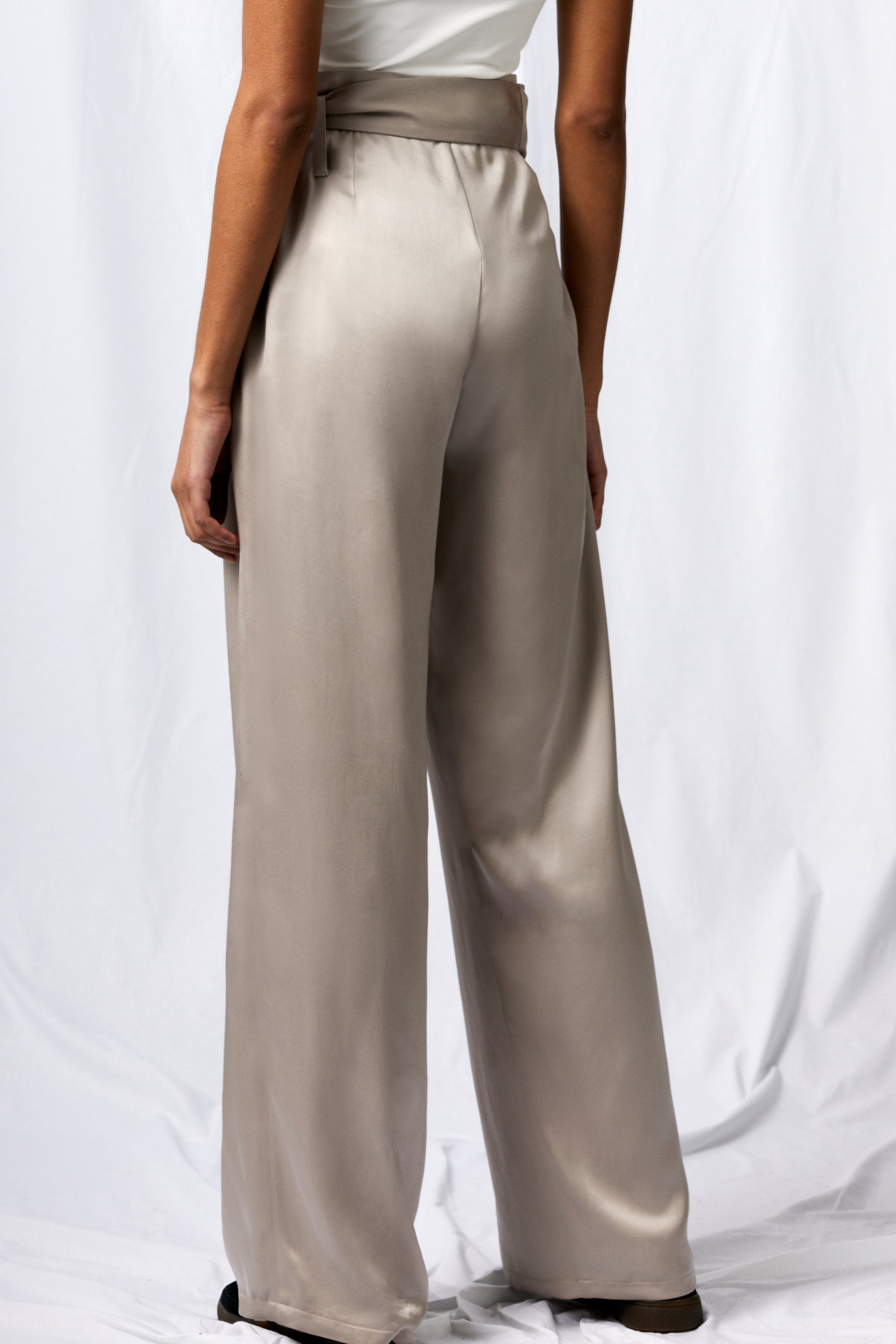 silk pants on white background
